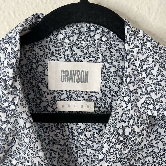 Grayson The Hero Butterfly Print Button Up Shirt Size XL - Picture 6 of 9